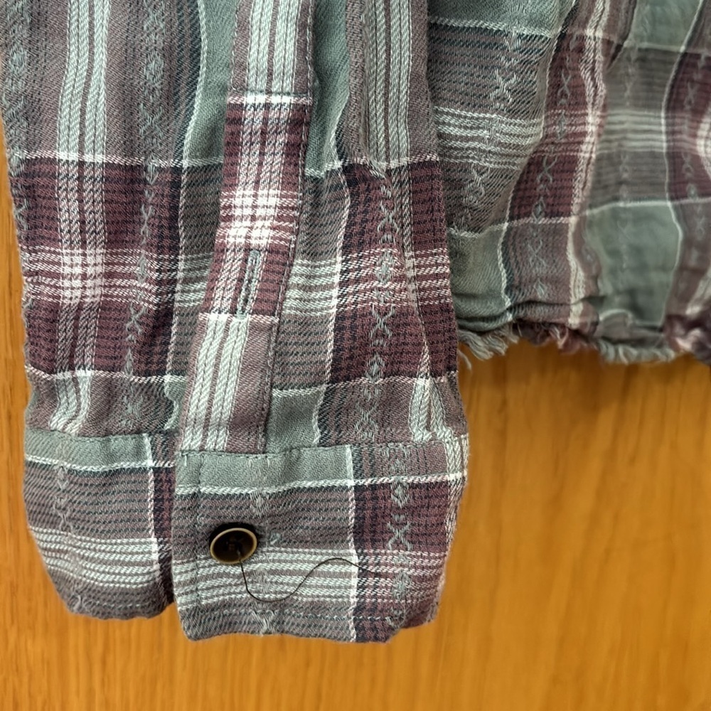 Gilded Intent Frayed Button Down- Size XL - Picture 4 of 7